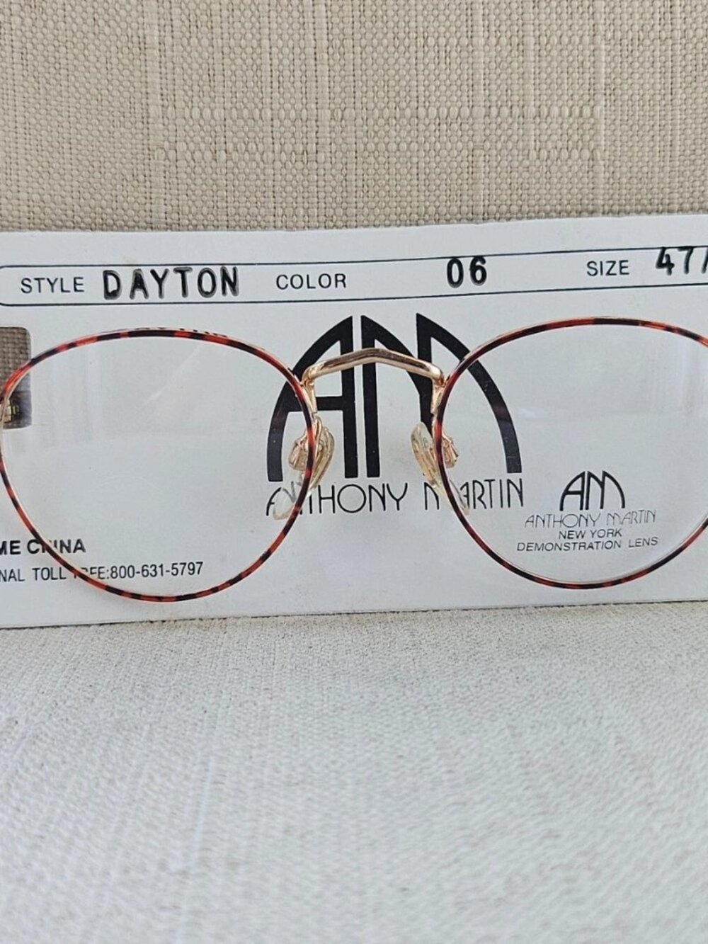 Anthony Martin Women Eyeglasses Frame Brown/Gold Tone Eyewear Glasses NWT - Picture 1 of 13